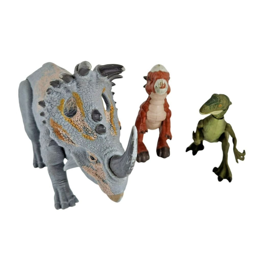 Jurassic World Dinosaur Figure Lot Sinoceratops Stygimoloch Velociraptor Mattel